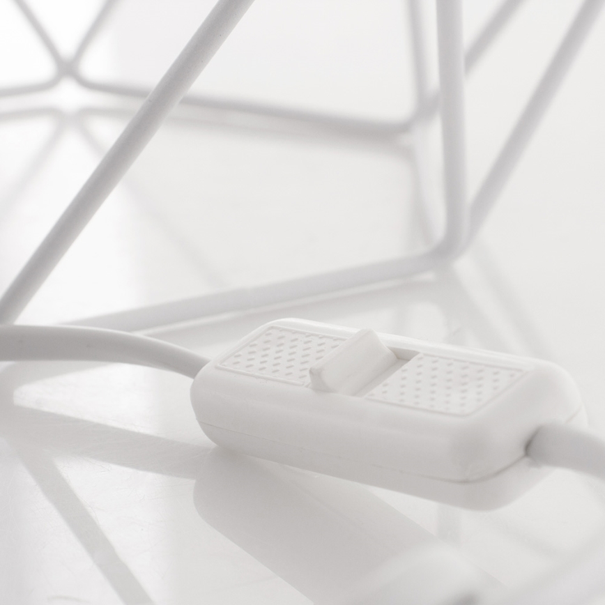 Stona lampa BASKET 1xE27/60W/230V bela