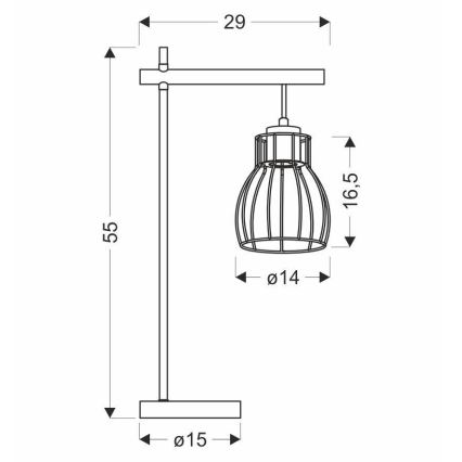Stona lampa BERNITA 1xE27/60W/230V