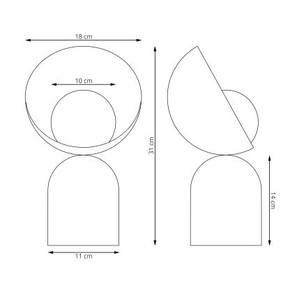 Stona lampa BOTO 1xG9/8W/230V siva