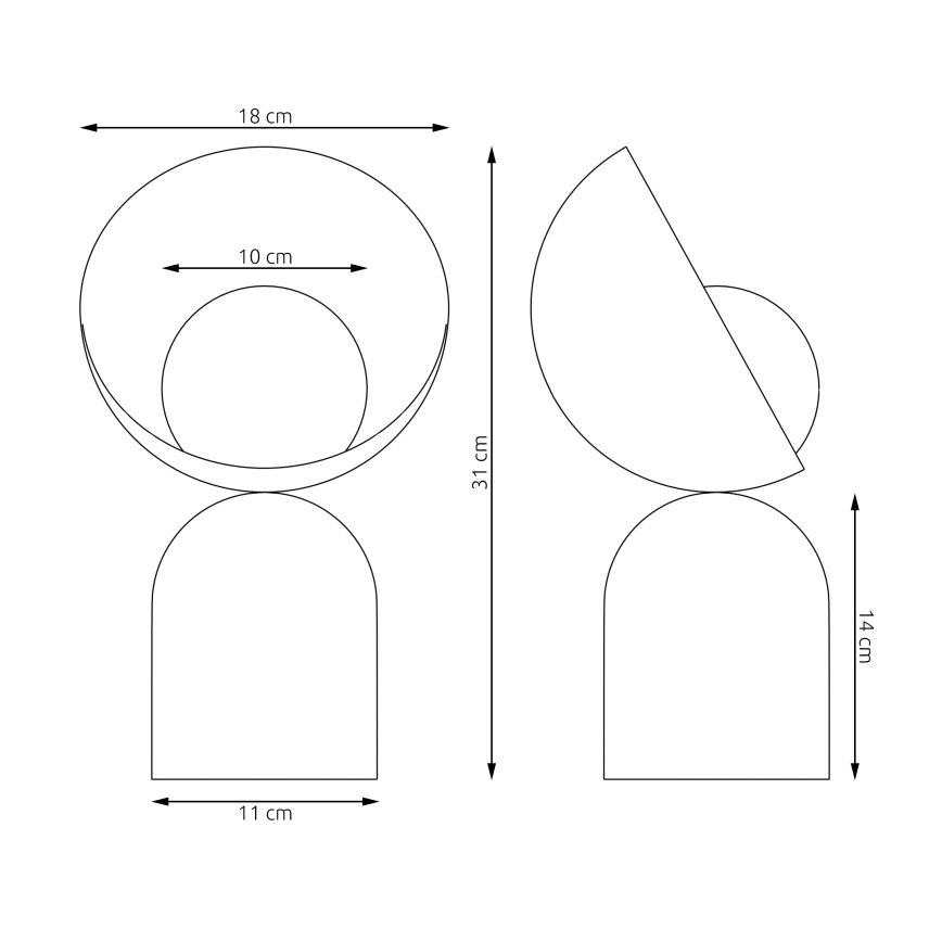 Stona lampa BOTO 1xG9/8W/230V siva