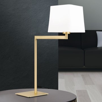Stona lampa CARLTON 1xE27/40W/230V bela/zlatna
