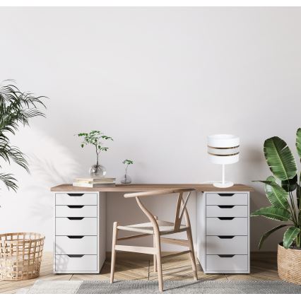 Stona lampa CORAL 1xE27/60W/230V bela