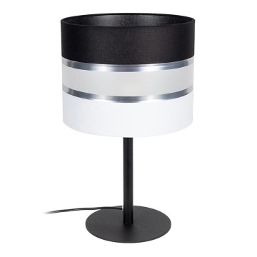 Stona lampa CORAL 1xE27/60W/230V crna/bela