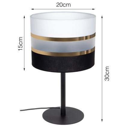 Stona lampa CORAL 1xE27/60W/230V crna