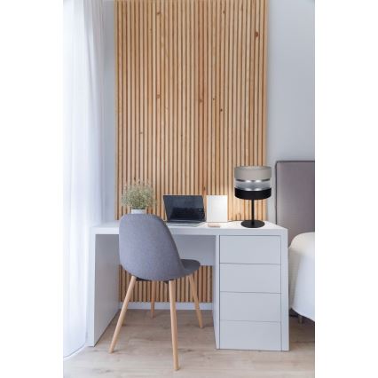 Stona lampa CORAL 1xE27/60W/230V crna/siva