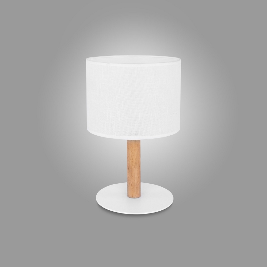 Stona lampa DEVA 1xE27/60W/230V bela/drvo