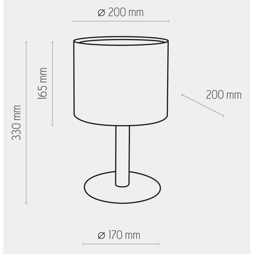 Stona lampa DEVA 1xE27/60W/230V bela/drvo