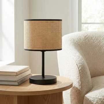 Stona lampa ECO 1xE27/15W/230V bež/ratan