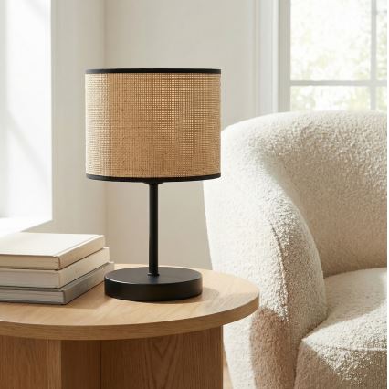 Stona lampa ECO 1xE27/15W/230V bež/ratan
