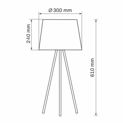 Stona lampa ELENA 1xE27/20W/230V crna