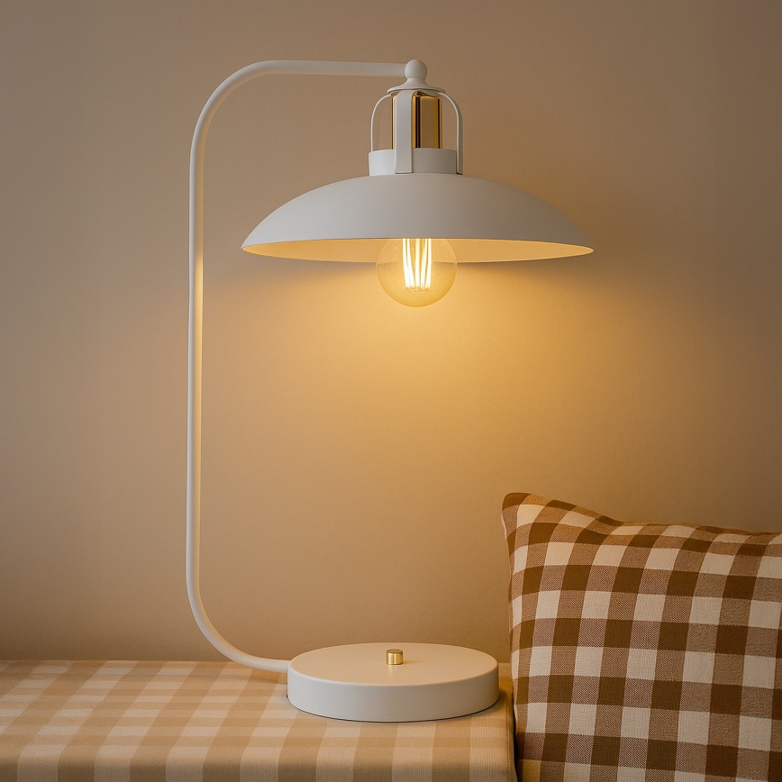 Stona lampa FELIX 1xE27/60W/230V bela