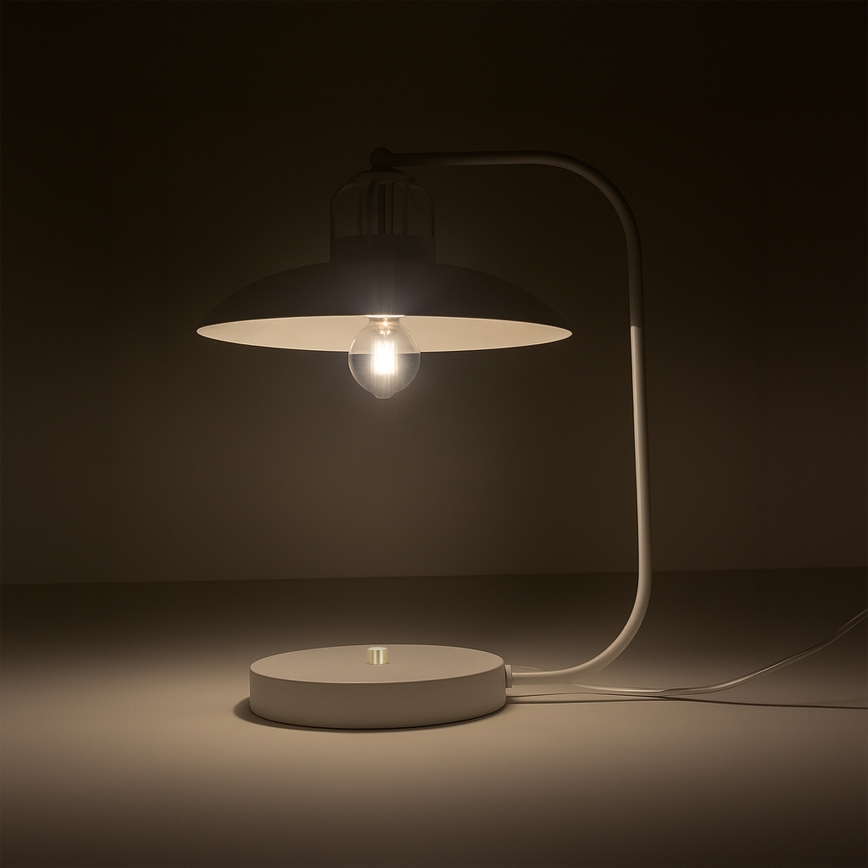 Stona lampa FELIX 1xE27/60W/230V bela
