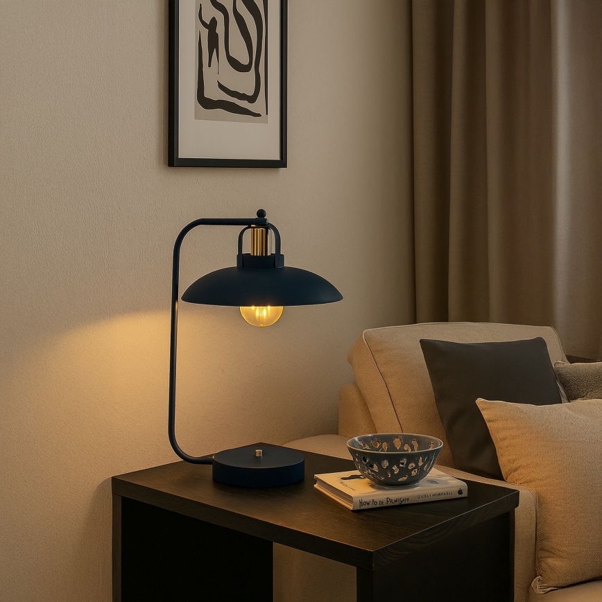 Stona lampa FELIX 1xE27/60W/230V plava