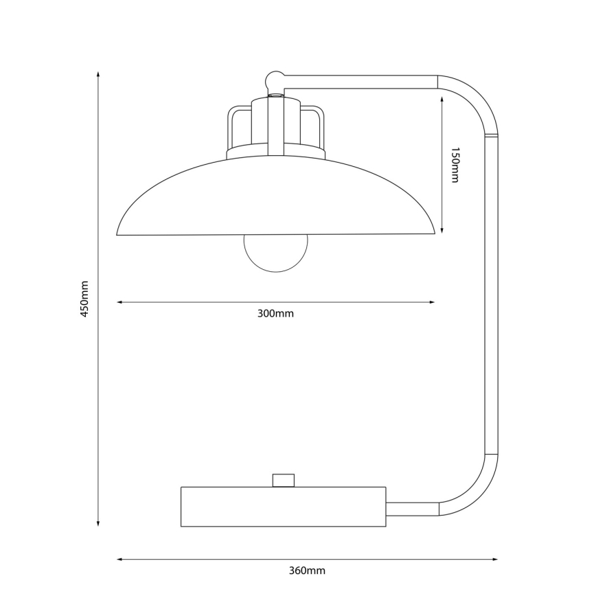 Stona lampa FELIX 1xE27/60W/230V zelena