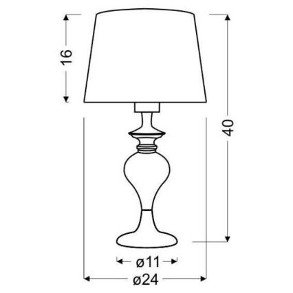 Stona lampa GILLENIA 1xE27/60W/230V