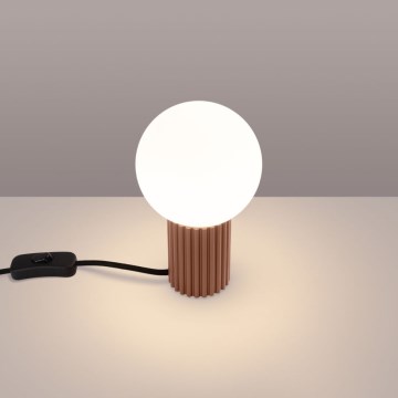 Stona lampa HALO 1xG9/8W/230V Ø 12 cm braon