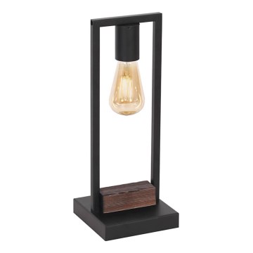 Stona lampa HARD 1xE27/11W/230V drvo/crna