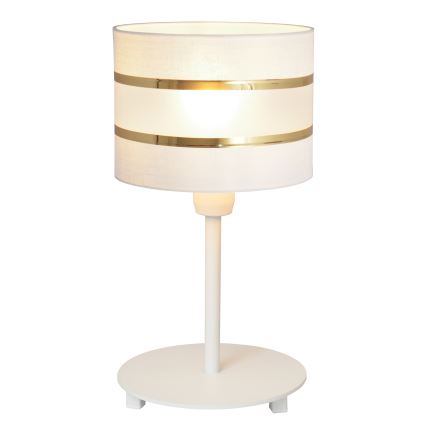 Stona lampa HELEN 1xE27/15W/230V bela/zlatna
