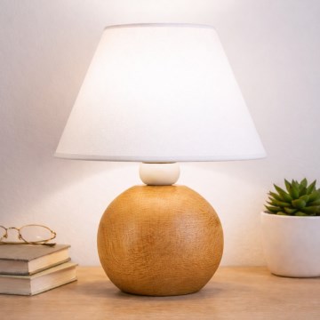 Stona lampa JUTA 1xE27/60W/230V hrast/bela