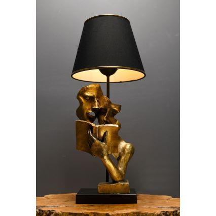 Stona lampa LECTURE 1xE27/40W/230V crna/zlatna