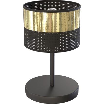 Stona lampa LUX 1xE27/15W/230V crna/zlatna
