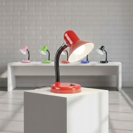 Stona lampa MENTOR 1xE27/15W/230V crvena