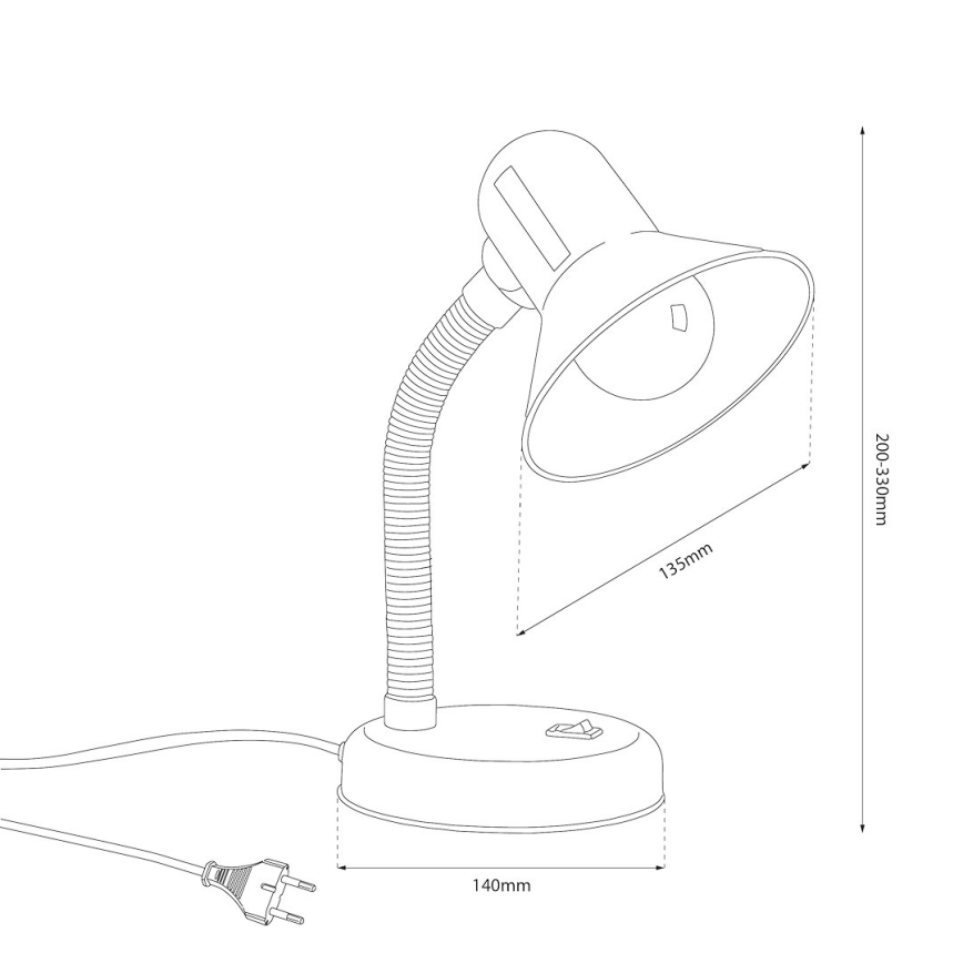 Stona lampa MENTOR 1xE27/15W/230V crvena