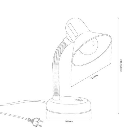 Stona lampa MENTOR 1xE27/15W/230V plava