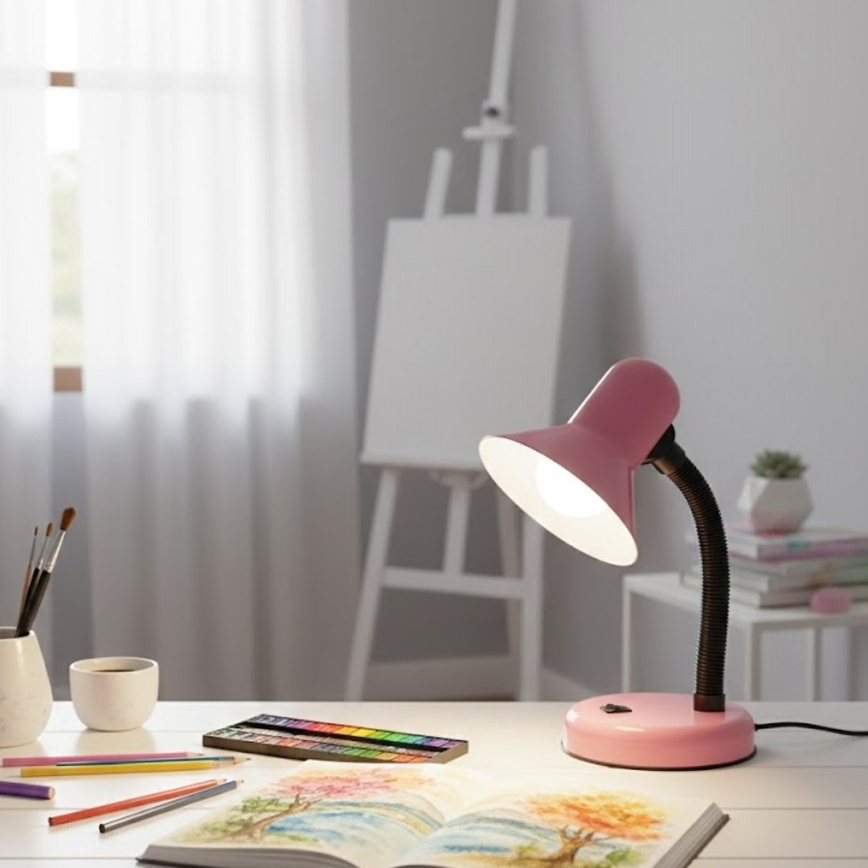 Stona lampa MENTOR 1xE27/15W/230V ružičasta