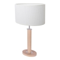 Stona lampa MERCEDES 1xE27/40W/230V 60 cm bela/hrast
