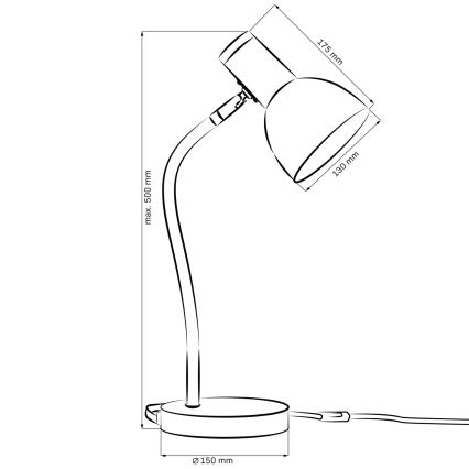 Stona lampa MIMI 1xE27/10W/230V ružičasta