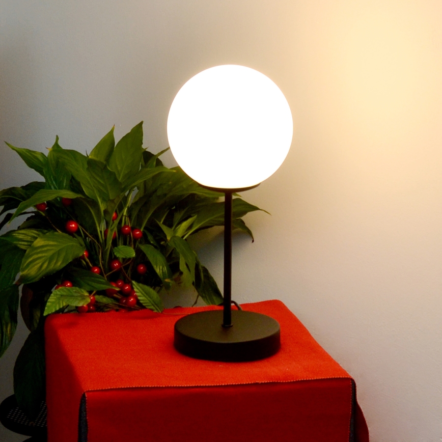 Stona lampa MOON 1xE27/15W/230V crna