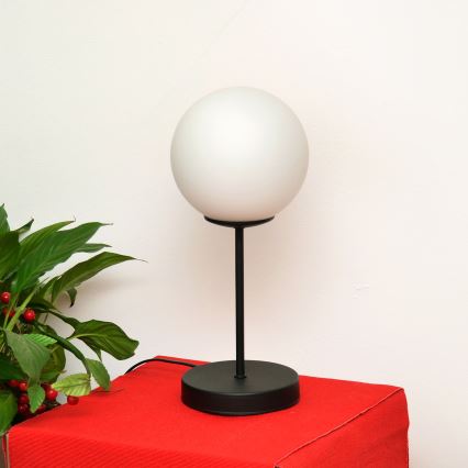 Stona lampa MOON 1xE27/15W/230V crna