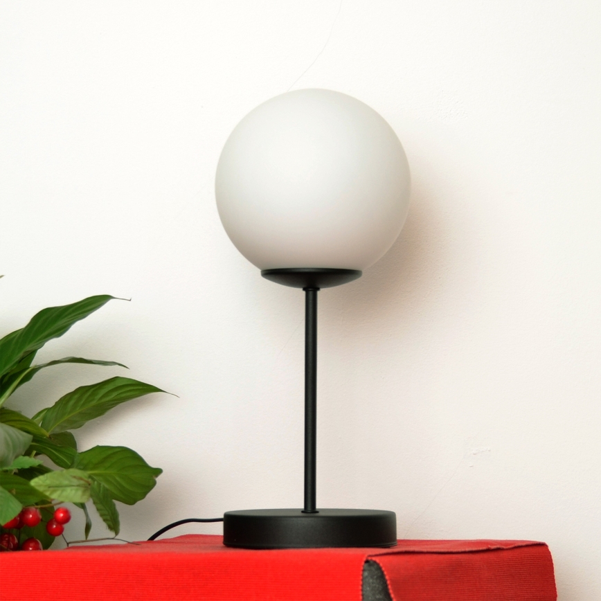Stona lampa MOON 1xE27/15W/230V crna