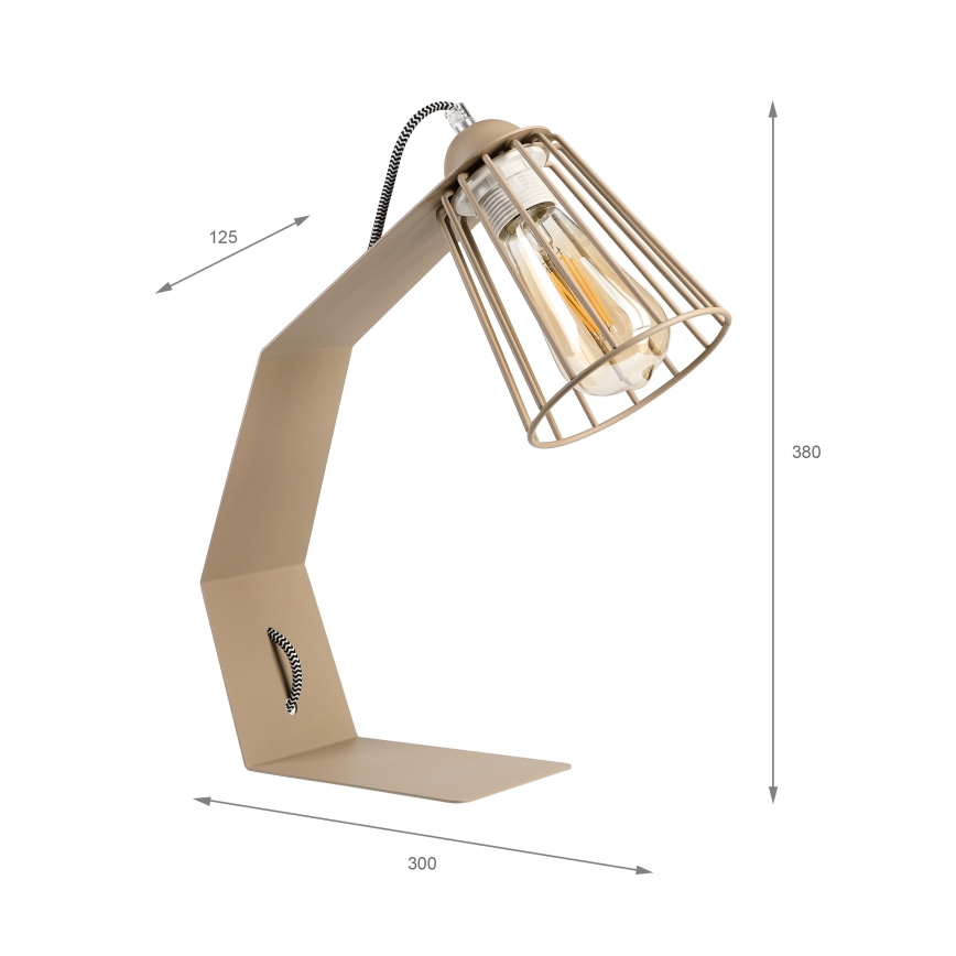 Stona lampa NANDO 1xE27/15W/230V bež