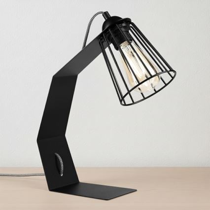 Stona lampa NANDO 1xE27/15W/230V crna