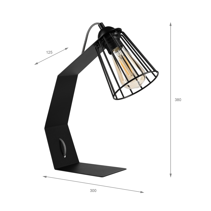 Stona lampa NANDO 1xE27/15W/230V crna