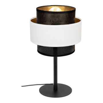Stona lampa NESS 1xE27/60W/230V crna/bela