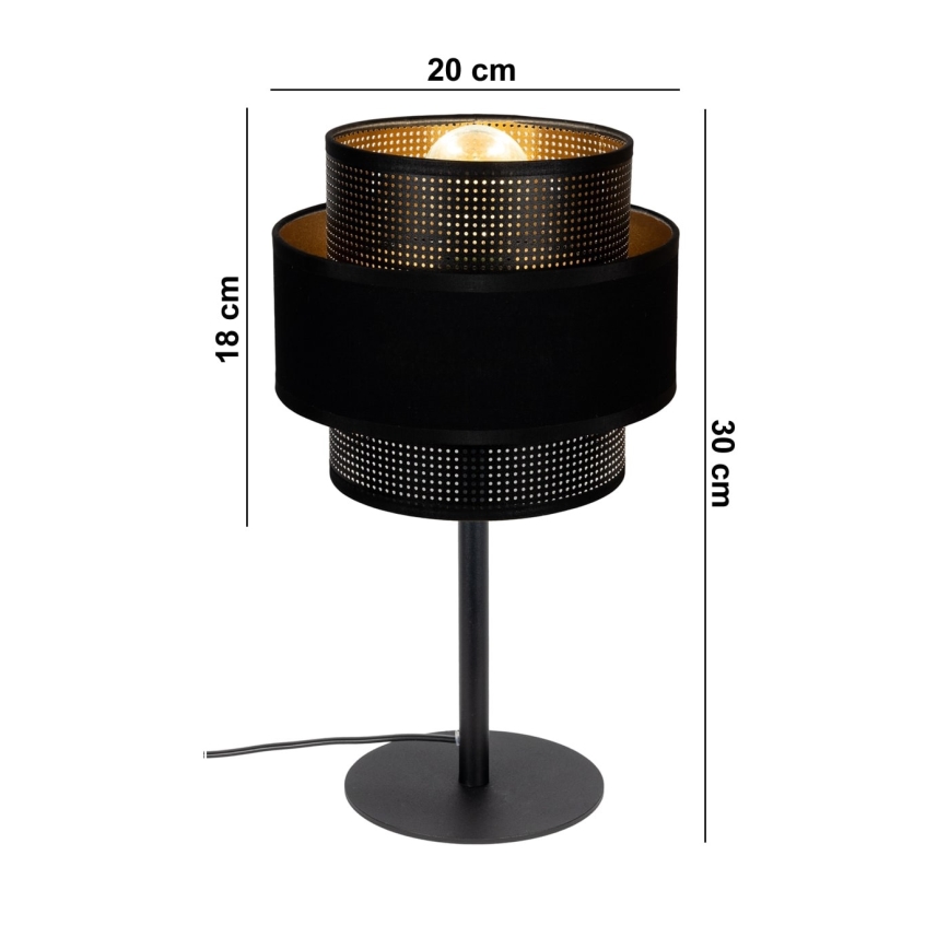 Stona lampa NESS 1xE27/60W/230V crna