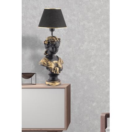 Stona lampa OPELYA 1xE27/40W/230V crna/zlatna