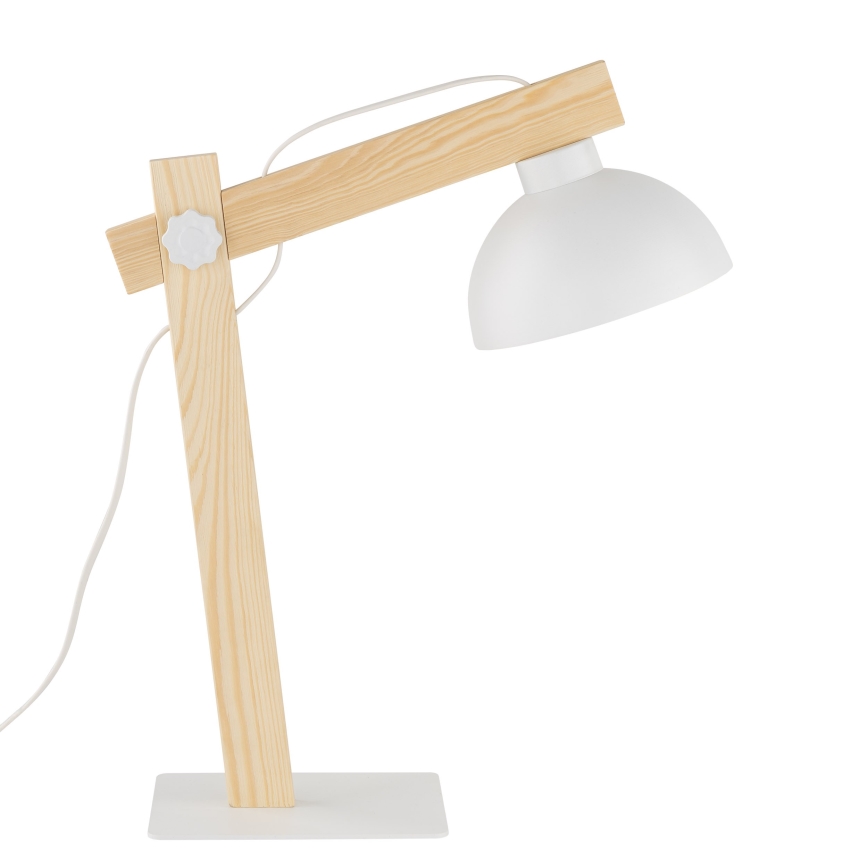 Stona lampa OSLO 1xE27/15W/230V borovina/bela