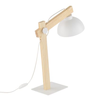 Stona lampa OSLO 1xE27/15W/230V borovina/bela