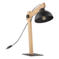 Stona lampa OSLO 1xE27/15W/230V borovina/crna