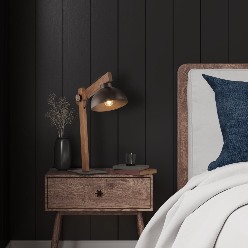Stona lampa OSLO 1xE27/15W/230V orah/braon