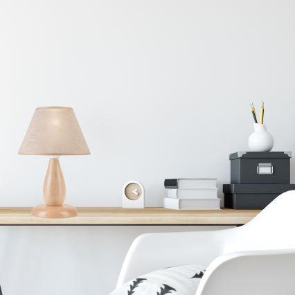 Stona lampa PERA 1xE27/60W/230V bež/buk