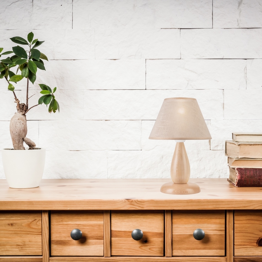 Stona lampa PERA 1xE27/60W/230V bež/buk