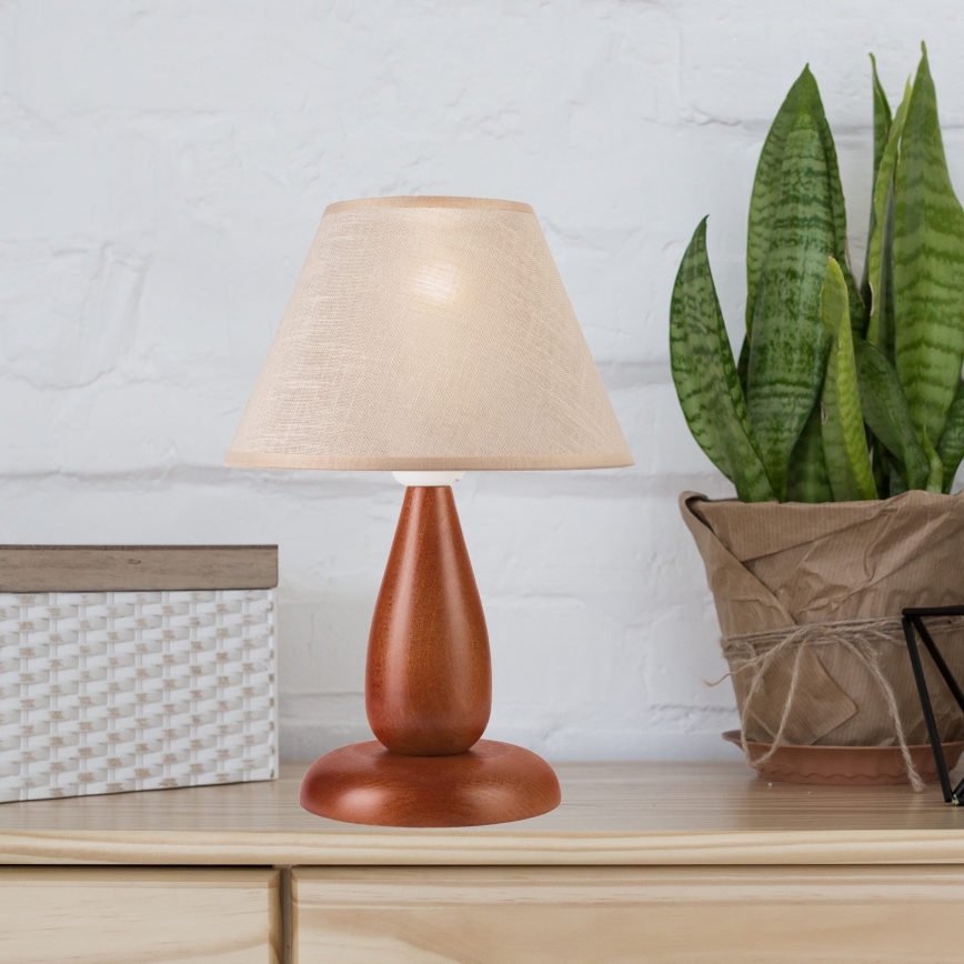 Stona lampa PERA 1xE27/60W/230V braon/bukva