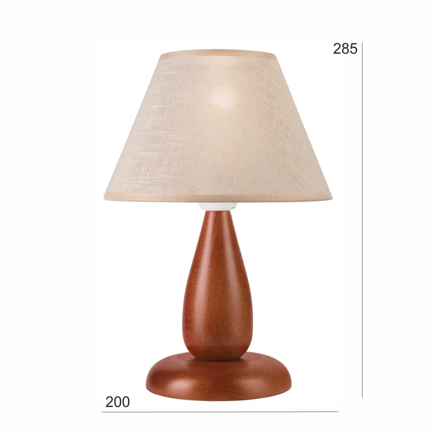 Stona lampa PERA 1xE27/60W/230V braon/bukva