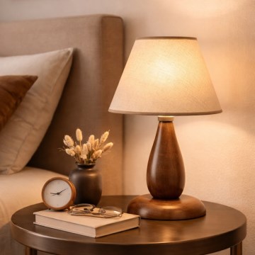 Stona lampa PERA 1xE27/60W/230V tamno braon/bukva