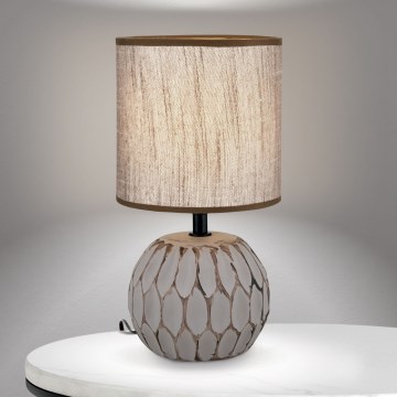 Stona lampa PINIA 1xE14/25W/230V keramika bež/siva